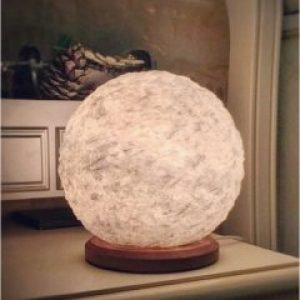 Настольная лампа- Ночник HealthLamp ШАР Большой из природной Соли с регулятором яркости