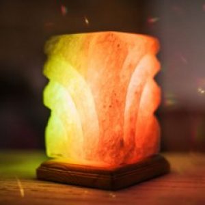 Настольная лампа- Ночник HealthLamp 5-й элемент из природной Соли с регулятором яркости
