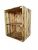Ящик деревянный обожженный для хранения с полкой ECO WoodBox (ДхШхВ:50*40*32см)