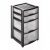 Комод-органайзер пластиковый Heidrun Professional на 2 глубоких+2 узких ящика, 40*38*61см Черный (HDR-1532)