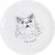 Тарелка обеденная Orner «Удивленный кот» круглая 25 см (orner-0163)