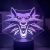 Настольный светильник-ночник Ведьмак 3D MOON LAMP Witcher 16 Цветов Школа Волка (7295)