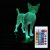 Акриловый светильник-ночник с пультом 16 цветов кошка tty-n000168