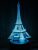 3D светильник-ночник «Эйфелева башня» CreativeLamps Увеличенная пластина (c пультом ДУ) (1038)