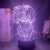 Настольный светильник-ночник Тодороки Моя Геройская Академия Todoroki Аниме настольная 3D Лампа 16 Цветов USB (8018)