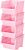 Набор корзин Violet House Бамбу 4 корзины по 22х30х36 см Pink (0404 №2 Ажур CAR с/кр. 14 л)