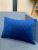 Декоративная велюровая подушка Pidvushko Provance синяя прямоугольная 50х36 см.