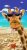 Полотенце пляжное вафельное «Жираф» Selena 70х145 см 720102