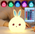 Силиконовый ночник 3DTOYSLAMP Кролик с голубыми ушками 16 цветов Пульт ДУ