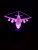 3d-светильник Самолет пассажирский, 3д-ночник, несколько подсветок (на батарейке), подарок летчику