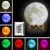 Ночник Светильник настольный 3D Moon Light Lamp Луна на пульте и сенсорное управление 15 см с аккумулятором 16 цветов