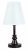 Деревянная настольная лампа с абажуром SVLIGHT 110 венге (белый)