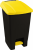 Бак для мусора с педалью Planet 70 л Черный/Желтый (10795kmd)