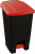 Бак для мусора с педалью Planet 70 л Черный/Красный (10797kmd)