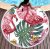Пляжное круглое полотенце Фламинго с бахромой покрывало подстилка коврик каримат для пляжа и для дома с микрофиброй на 2 человека диаметр 150 см BR-10
