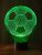 3D светильник-ночник «Футбольный мяч» CreativeLamps Увеличенная пластина (c пультом ДУ) (1021)