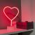 Неоновый светильник ночник Сердце настольная декоративная Neon Decoration Lamp Heart красное