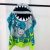 Детское влаговпитывающее пляжное полотенце пончо с капюшоном с акулой 60*60