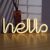 Неоновый светильник LED Lights «Hello» Декоративная LED лампа «Привет» Желтый