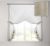 Тюль для кухни Adagio Windows Decor Кларис из белого шифона и цветной отдделки 300 х 160см, бежевая