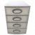 Органайзер (миникомод) для мелочей Консенсус 4 ящика 27x19x26.5 см Серый (7193)