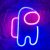Настенный декоративный неоновый светильник-ночник Astronaut Neon Decoration Lamp Астронавт (26х18 см) — Синий/Розовый