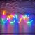 Настенный декоративный неоновый светильник-ночник Love Neon Decoration Lamp надпись Любовь (34х13 см) — Разноцветный