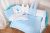 Комплект в детскую кроватку для новорожденных 6 предметов голубой Кися-Зая (2-02)