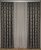 Шторы Декорин Версаль 200х240 см 2 шт Светло-серый рисунок на тёмно-сером фоне