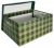 Ящик из гофрокартона для хранения в зеленую клеточку 52х37,5х23,5см 1шт с вырезанными ручками