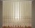 Тюль Декор-Ин Лен Неаполь Белая с золотой полоской вышивка на льне 265х400 (Vi 100222)
