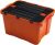 Ящик-контейнер для хранения Heidrun Factory пластиковый с крышкой и клипсами 49х36 h28 см 34 л Оранжевый (1645_оранж)