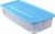 Ящик подкроватный пластиковый Heidrun с крышкой на колесиках 78х37 h18 см 35 л Голубой (1561_голубой)