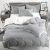 Комплект постельного белья Наша Швейка (простынь на резинке) Бязь Серый с белым однотонный Полуторный 150х215 см