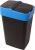 Ведро мусорное пластиковое Heidrun Push&Up с крышкой 33х26 h51 см 35 л Черное с синим (1343_синий)