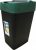 Ведро мусорное пластиковое Heidrun Push&Up с крышкой 33х26 h51 см 35 л Зеленое (1343_зеленый)