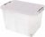 Ящик для хранения Heidrun Clipbox на колесиках с крышкой 60х40 h40 см 75 л Прозрачный (1615_прозрачный)